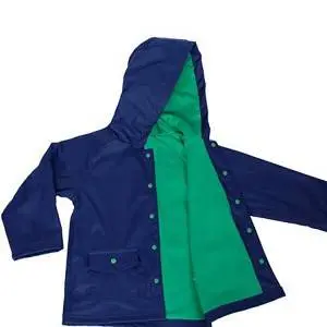 Raincoat Rubberrized waterproof  PU quality seam welded cotton lining